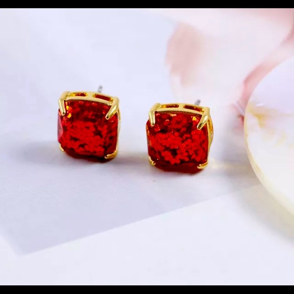 Kate Spade Sparkle Sequins Glitter Square Rhinestone Candy Color New Earrings - Picture 5 of 6
